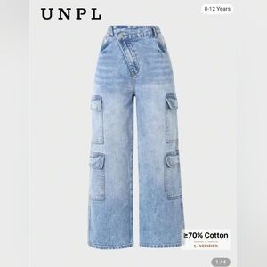 SHEIN Light Blue Wide Leg Jeans